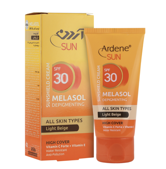 کرم ضد آفتاب ملاسول SPF30 ضد لک با پوشش بالا آردن سان